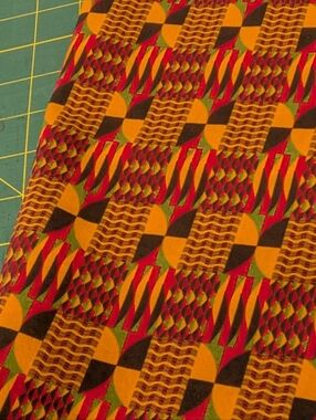 Vibrant African Inspired Tribal Print Fabric - 43"wx34"long - Unused